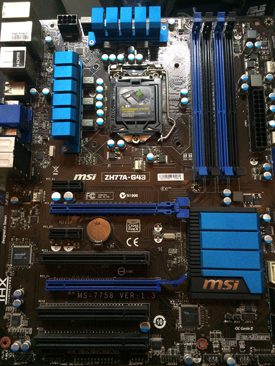 MSI ZH77A G43 Intel H77 Motherboard S1155 LGA1155 PCIE3.0 6.0GS
